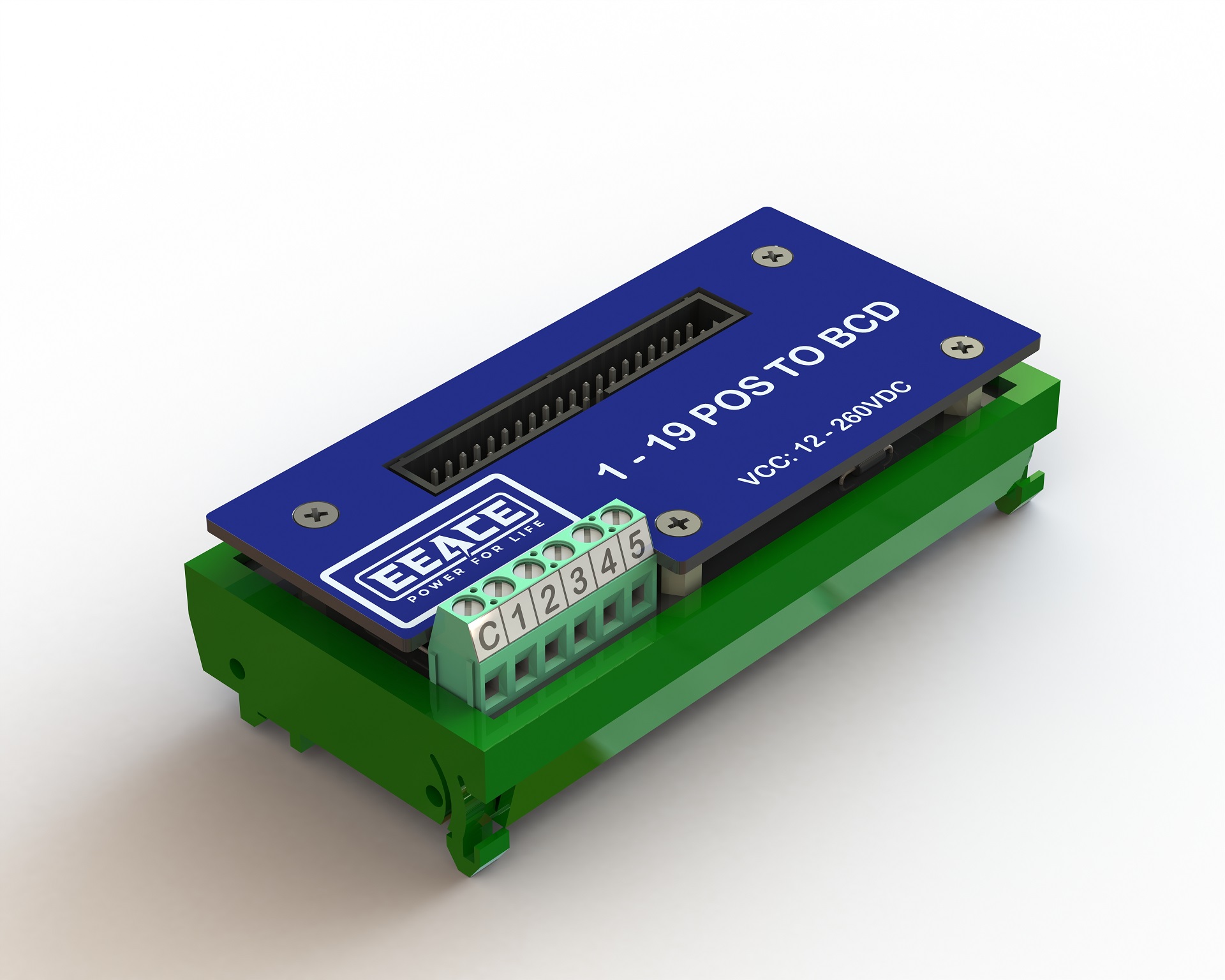 Bộ mã hóa 1-19 vị trí sang BCD nguồn 12-260VDC