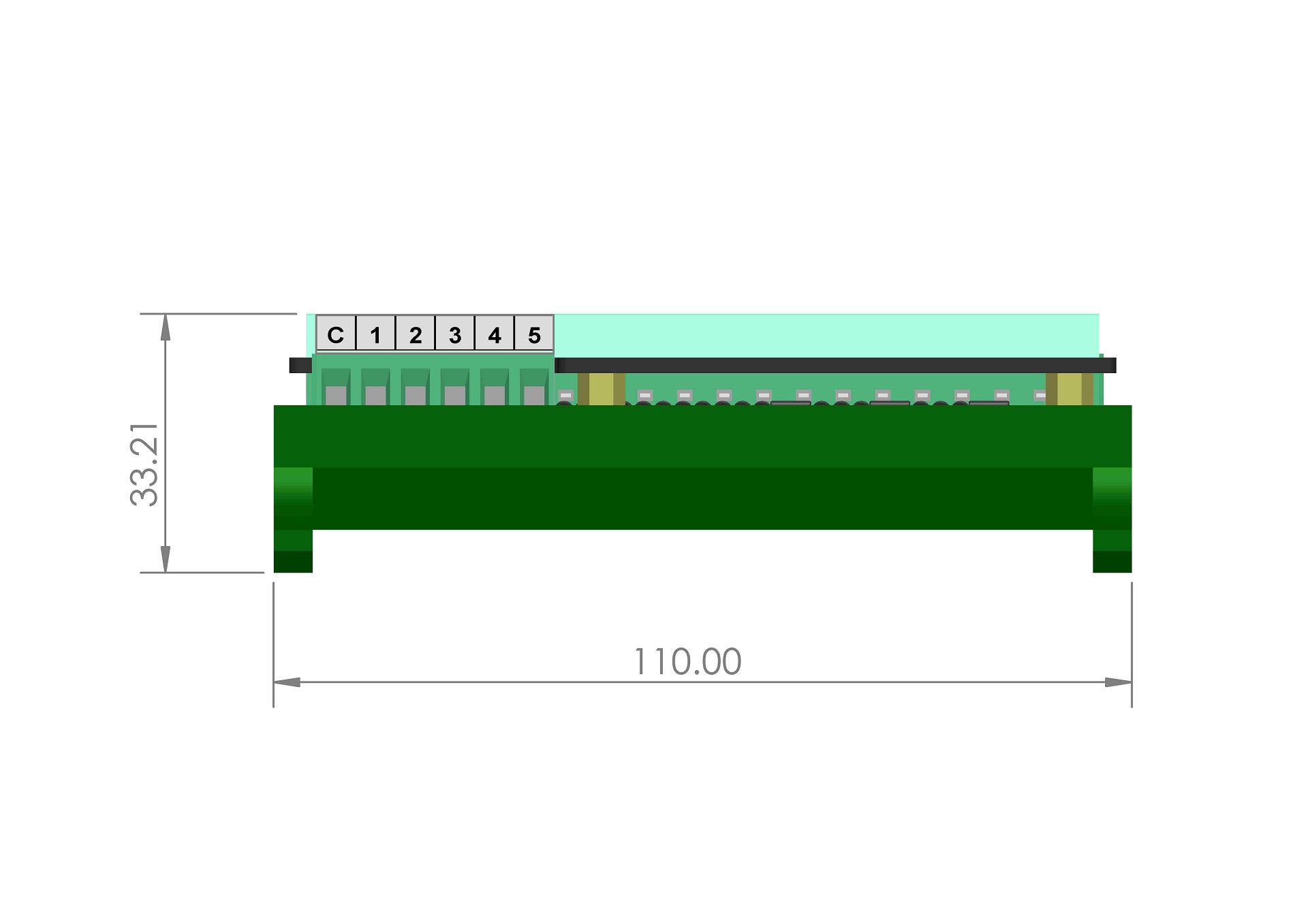 Bộ mã hóa 1-19 vị trí sang BCD nguồn 12-260VDC (20 pin 5.04mm)